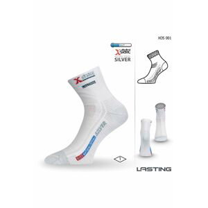 Lasting XOS 001 bílá ponožky se stříbrem Velikost: (34-37) S ponožky