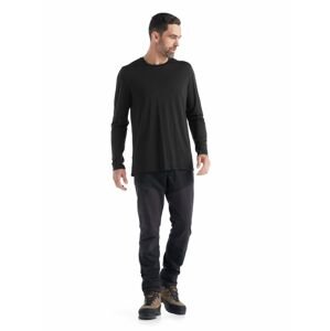 Pánské merino triko dlouhý rukáv ICEBREAKER Mens Sphere II LS Tee, Black velikost: L