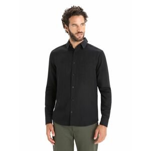 ICEBREAKER Mens Steveston LS Shirt, Black velikost: L