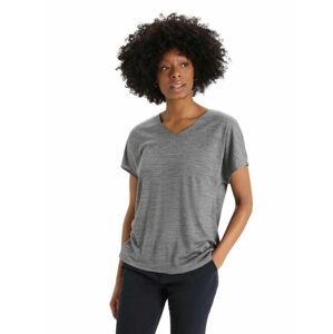 Dámské triko krátký rukáv ICEBREAKER Wmns Drayden Reversible SS Top, Gritstone Heather velikost: M