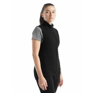 Dámská merino vesta ICEBREAKER Wmns ZoneKnit Insulated Vest, Black velikost: L