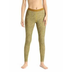 Dámské spodky ICEBREAKER Wmns 200 Oasis Leggings Lichen, Silent Gold/Clove/Midnight Navy/Aop velikost: M