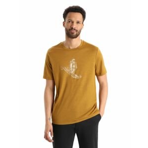 Pánské triko krátký rukáv ICEBREAKER Mens Tech Lite II SS Tee Skiing Yeti, Clove velikost: XL