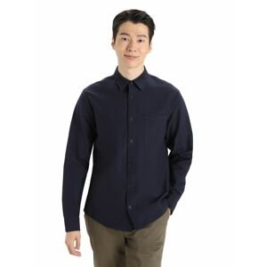 Pánské triko dlouhý rukáv ICEBREAKER Mens Berlin LS Shirt, Midnight Navy velikost: M