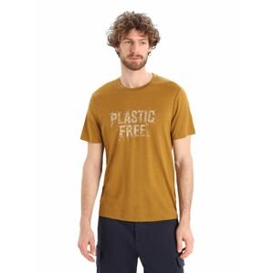 Pánské triko krátký rukáv ICEBREAKER Mens Tech Lite II SS Tee Plastic Free, Clove velikost: XL