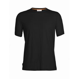 Pánské triko krátký rukáv ICEBREAKER Mens Tencel Cotton SS Tee, Black velikost: M