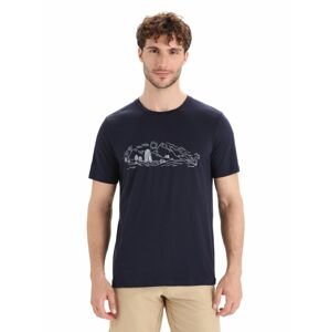 ICEBREAKER Mens Tech Lite II SS Tee Nature Sprint, Midnight Navy velikost: M