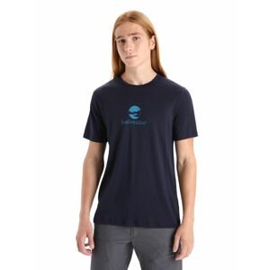 ICEBREAKER Mens Tech Lite II SS Tee IB Essential Logo, Midnight Navy velikost: XS