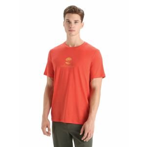 ICEBREAKER Mens Tech Lite II SS Tee IB Essential Logo, Vibrant Earth velikost: XS