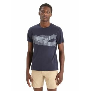 ICEBREAKER Mens Central Classic SS Tee St Anton, Midnight Navy velikost: XS