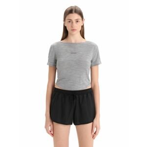 ICEBREAKER Wmns ZoneKnit™ SS Scoop Back Tee, Metro Heather velikost: M