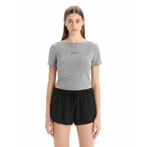 ICEBREAKER Wmns ZoneKnit™ SS Scoop Back Tee, Metro Heather velikost: S