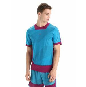 ICEBREAKER Mens ZoneKnit™ SS Tee GEODETIC, Geo Blue/Go Berry/Aop velikost: L