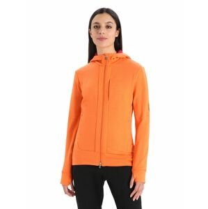 Dámská mikina s kapucí, zip ICEBREAKER Wmns Quantum III LS Zip Hoodie, Flash/Cherry velikost: S