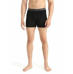 Pánské boxerky ICEBREAKER Mens Anatomica Boxers w Fly, Black velikost: L