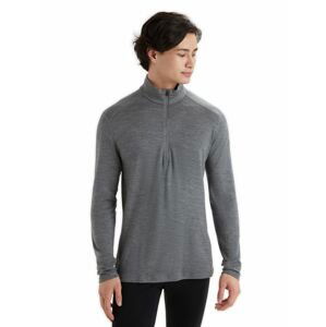 Pánské triko ICEBREAKER Mens 260 Tech LS Half Zip, Gritstone Heather velikost: L