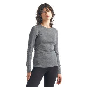 Dámské triko ICEBREAKER Wmns 200 Oasis LS Crewe, Gritstone Heather velikost: XS