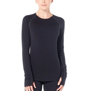 Dámské triko ICEBREAKER Wmns 200 Zone LS Crewe, Black velikost: XL