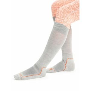 Dámské ponožky ICEBREAKER Wmns Ski+ Ultralight OTC, Blizzard Heather/Flash/Snow velikost: M